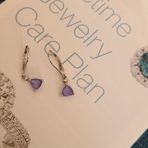 NWT sold white gold Tanzanite and Diamond Earrings